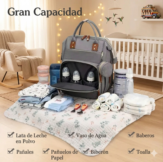 Bolso Pañalera Cuna Colchón Portátil