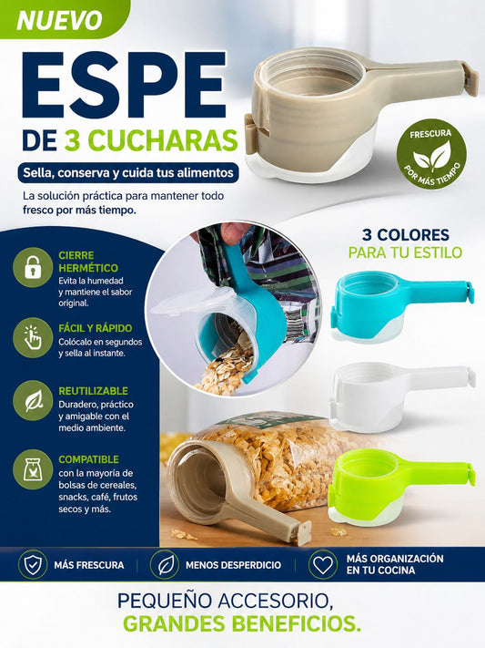 Combo 3 selladores de bolsas con tapa