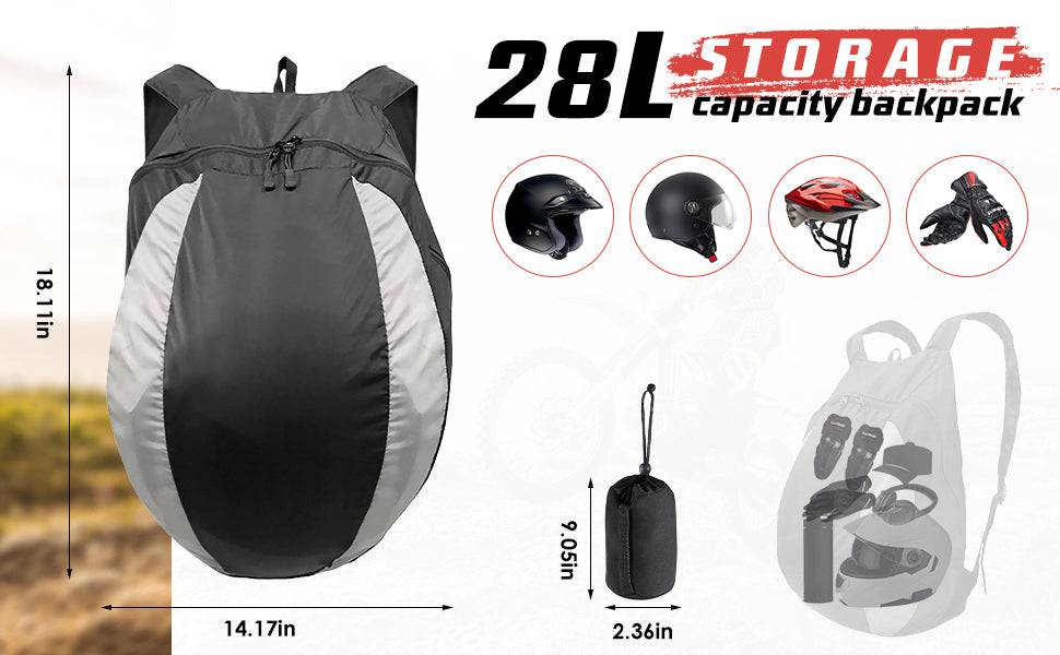 bolso mochila impermeable casco moto