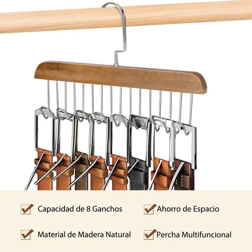 Closet360® GANCHO DE MADERA PERCHERO