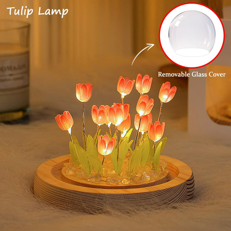 Lámpara De Noche De Tulipán Redonda