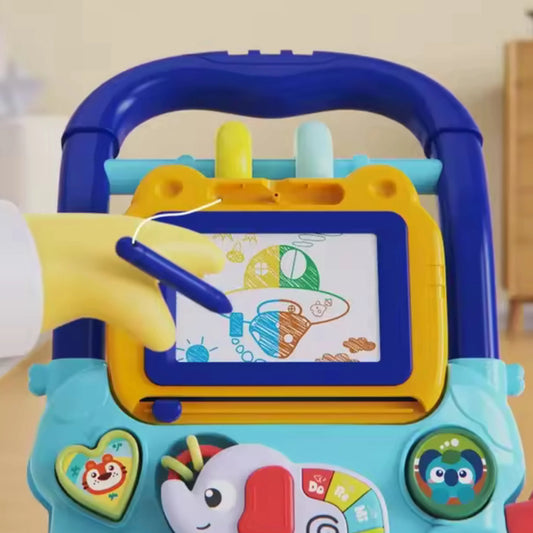 Andadera musical con tablero