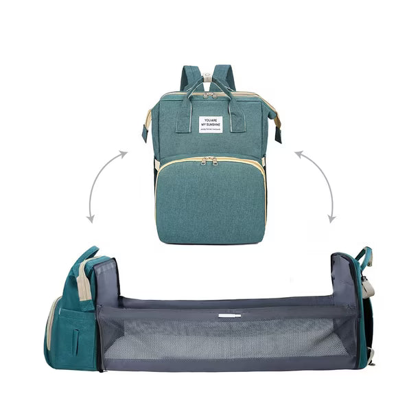 Bolso Pañalera Cuna Colchón Portátil