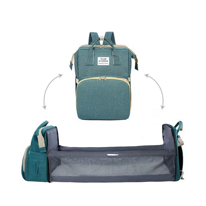 Bolso Pañalera Cuna Colchón Portátil