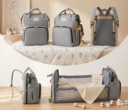 Bolso Pañalera Cuna Colchón Portátil