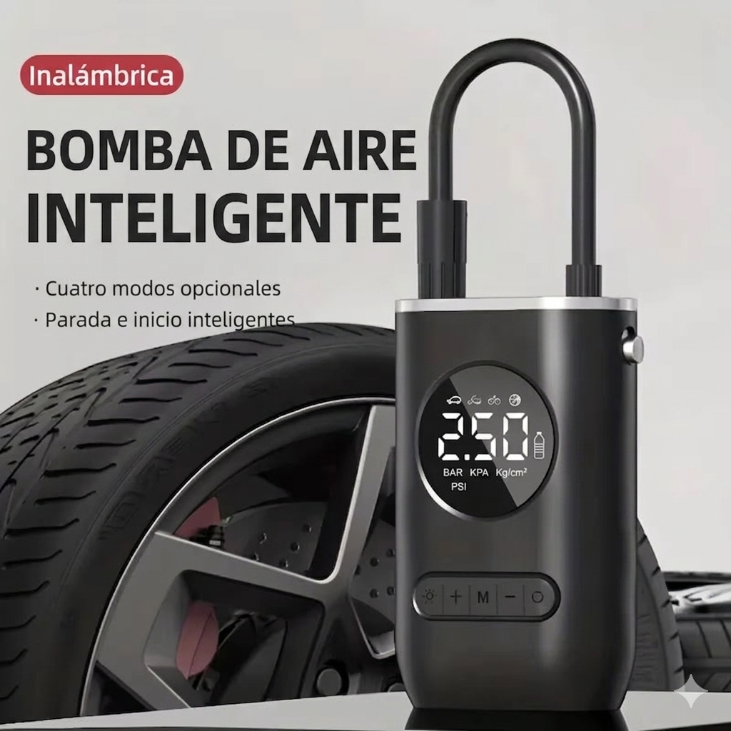 Compresor Inflador Llantas Recargable