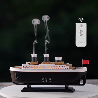 Humidificador barco decorativo con luces