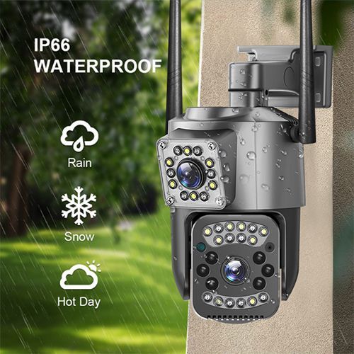 Cámara Ip Exterior Doble Lente V380